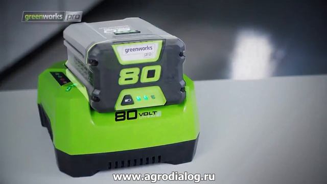 Аккумуляторная газонокосилка Greenworks GD80LM53 смотреть онлайн