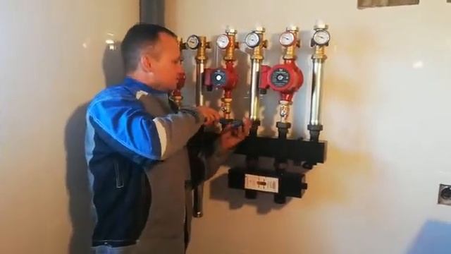 Монтаж коллектора отопления в доме 250 м2. смотреть онлайн