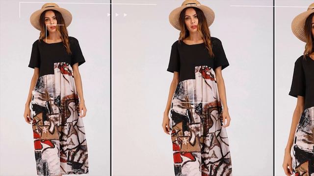 Длинное платье с граффити / Стильная одежда / Новые тренды / LAMODA FASHION смотреть онлайн