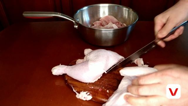 Как разделать курицу на шашлык за 3 мин. смотреть онлайн