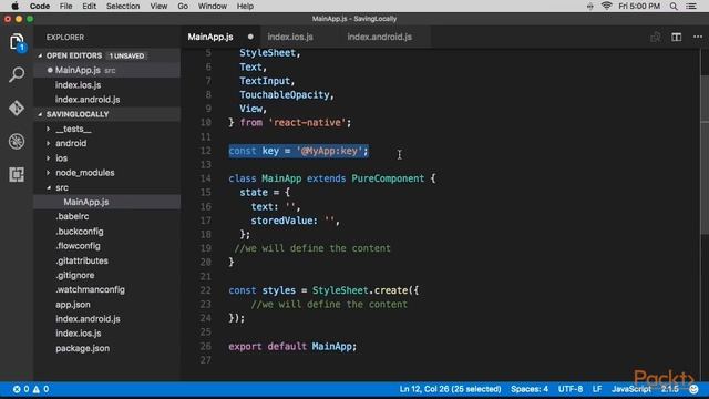 React Native Recipes - Volume 1 : Storing and Retrieving Data Locally | packtpub.com смотреть онлайн