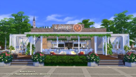 УЮТНЫЙ ЛЕТНИЙ СЕМЕЙНЫЕ РЕСТОРАН БАР _ THE SIMS 4  Строительство | Mulena Sims 4