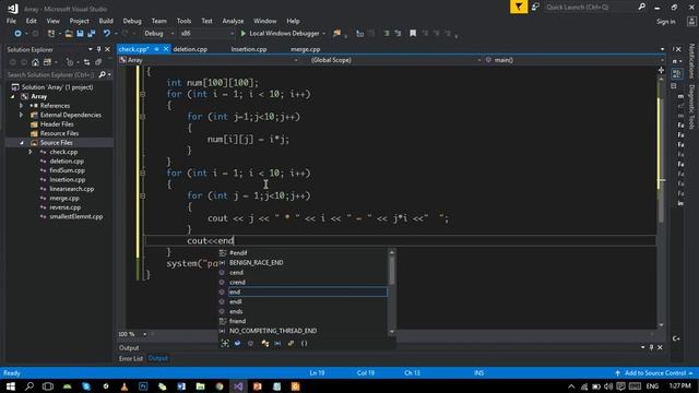 2-D Array Multiplication Table - C++ Programming смотреть онлайн