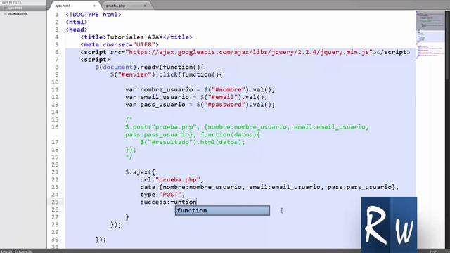 Registro de Usuarios con Ajax, Php y Mysql - Método Ajax смотреть онлайн