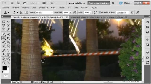 Curso de Photoshop CS5. 3.3. Tampón de clonar. смотреть онлайн