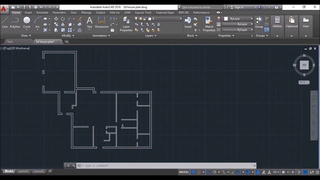 AutoCAD 3D House Design смотреть онлайн