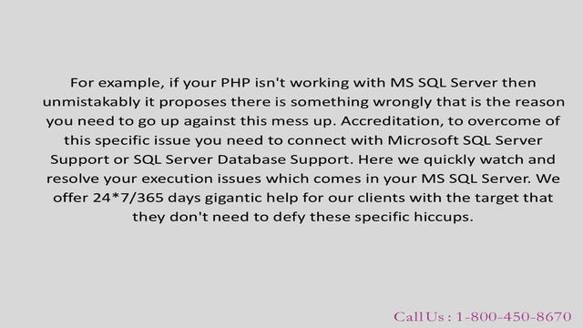 Contact Online MS SQL Server Support to settle if MS SQL Server with PHP isn't working смотреть онлайн