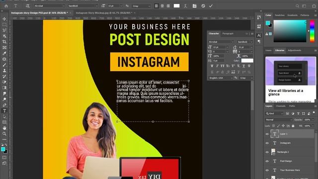 Online Marketing Instagram Stories Template - Photoshop Tutorial смотреть онлайн