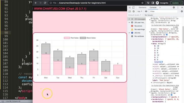How to Place One Total Sum Data Label on Top of Stacked Bar Chart in Chart JS смотреть онлайн