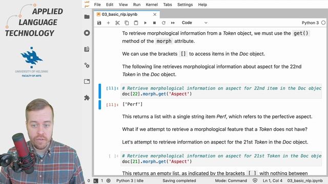 Morphological analysis using spaCy смотреть онлайн