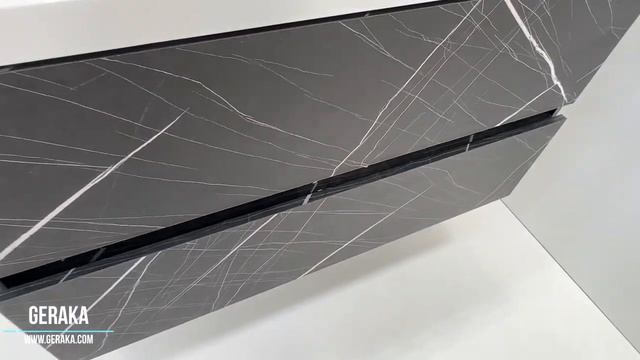 Голям влаго и водоустойчив PVC шкаф за баня с две чекмеджета и бяла мивка смотреть онлайн