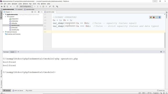 PHP: Working with Expressions and Operators смотреть онлайн
