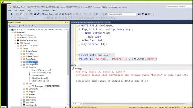 Day 5- SQL from Basic To Advance - SQL Constraints -Primary Key and Foreign Key смотреть онлайн