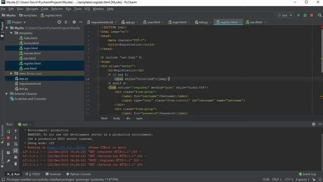 [Bangla] Python Flask Course - 15 : Registration and Login Error Message Display смотреть онлайн