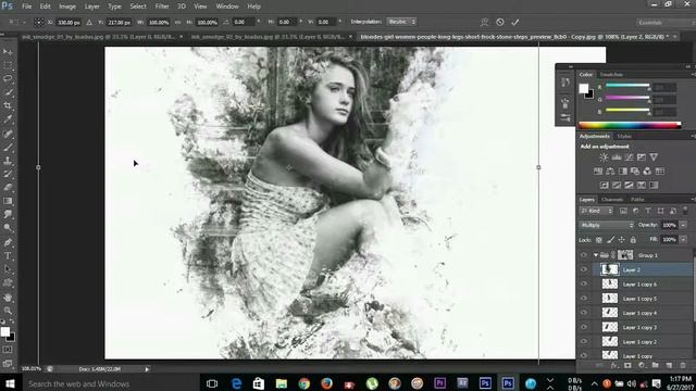 Ink Smudge Effect Photoshop Tutorial смотреть онлайн