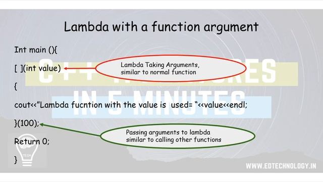 C++ LAMBDA SYNTAX | C++ 11/14 FEATURES| BENEFITS OF USING LAMBDA FUNCTION| C/C++ Lectures смотреть онлайн