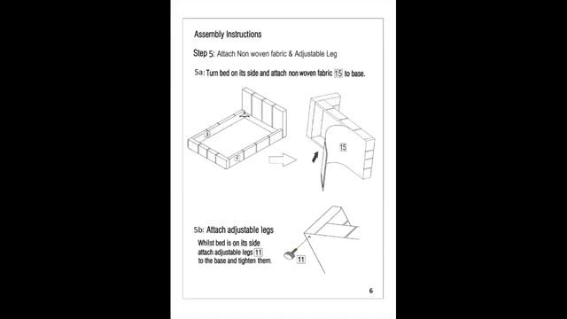 BILANCIO 5' KING STORAGE BED ASSEMBLY INSTRUCTION MANUAL
