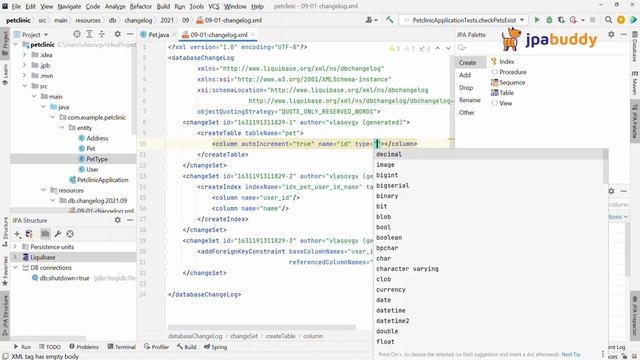 Coding assistance for Liquibase changelogs | JPA Buddy смотреть онлайн