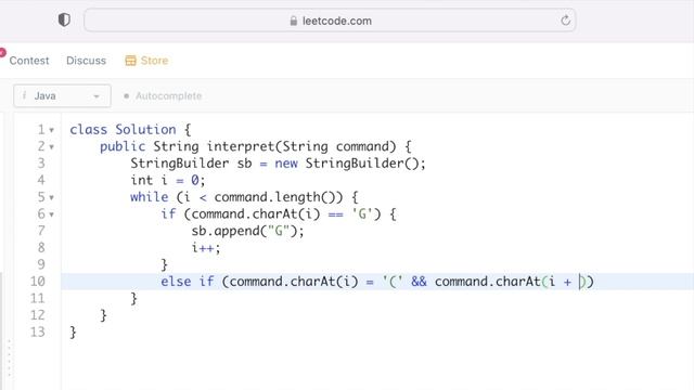Leetcode | 1678. Goal Parser Interpretation | Easy | Java Solution смотреть онлайн