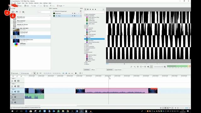 Работа со звуком в программе Kdenlive for Windows. смотреть онлайн