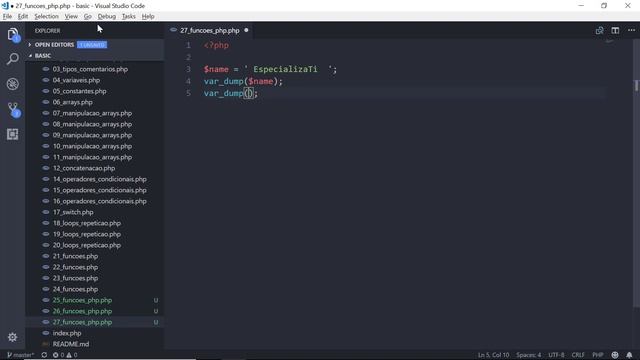 35 - Manipulação de Strings no PHP (ltrim,rtrim,trim) смотреть онлайн