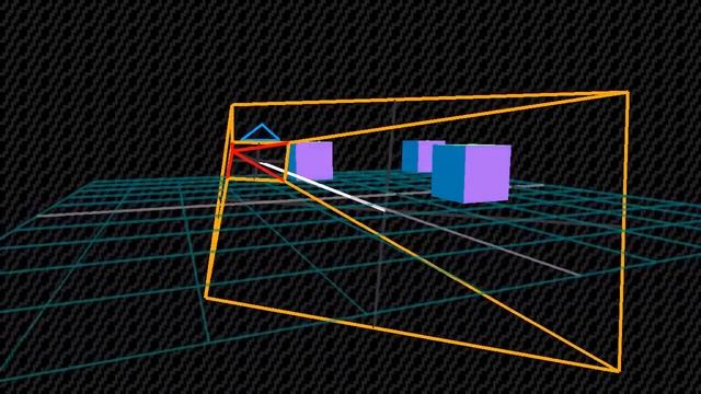 The camera helper and perspective camera - threejs demo смотреть онлайн
