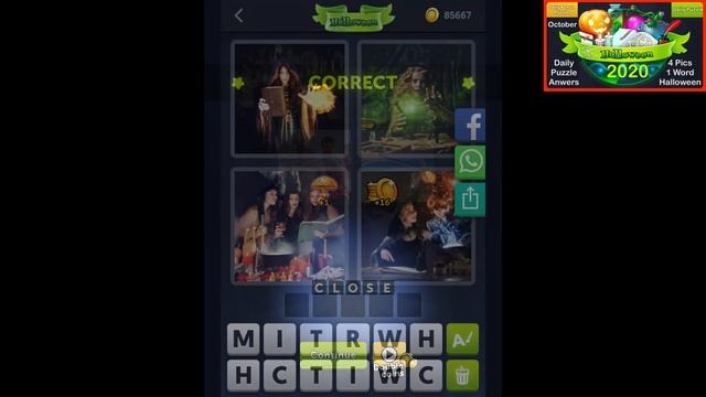 4 Pics 1 Word - Halloween - October 2020 - Daily Puzzle + Daily Bonus Puzzle - Answers - Walkthroug смотреть онлайн