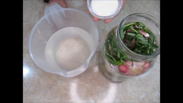 Соленый чеснок с тархуном. Pickled garlic with tarragon. ნივრის მწნილი ტარხუნით. смотреть онлайн