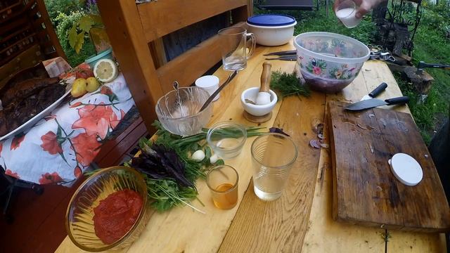 Три вида ЗАКУСКИ к ШАШЛЫКУ!!! Салат, маринованный лук и аджика!!! Все для пикника!!! смотреть онлайн