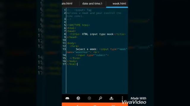 Input type week смотреть онлайн