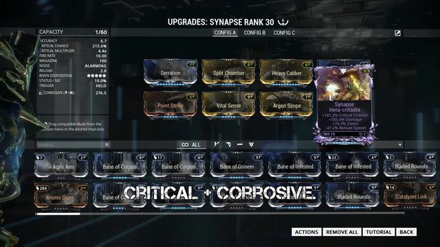 Warframe Synapse Red Critical Riven Build - Shockingly Good смотреть онлайн
