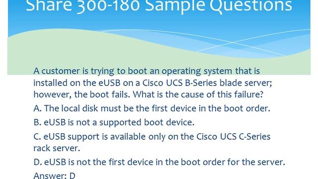 Passtcert Cisco CCNP Data Center 300-180 Real Dumps смотреть онлайн