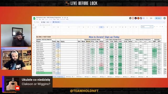 SORARE NBA GAME WEEK 2: LIVE BEFORE LOCK смотреть онлайн