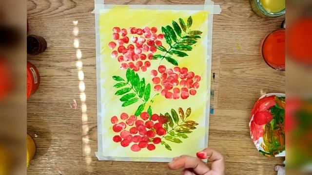 Рябина Осень Как нарисовать ветку рябины просто и легко/ Rowan Drawing