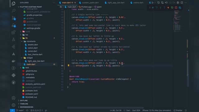 How to create flutter "F" using Custom Paint | Speed Code | Code With Zeeshan | iOS | Android | смотреть онлайн