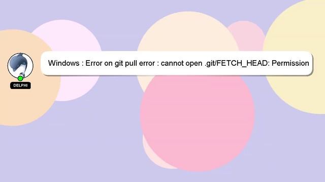 Windows : Error on git pull error : cannot open .git/FETCH_HEAD: Permission denied смотреть онлайн