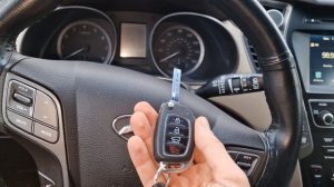 ВЫКИДНОЙ КЛЮЧ ЗАЖИГАНИЯ HYUNDAI SANTA FE 3 2015 СДЕЛАТЬ ЧИП КЛЮЧ ХЕНДАЙ САНТА ФЕ