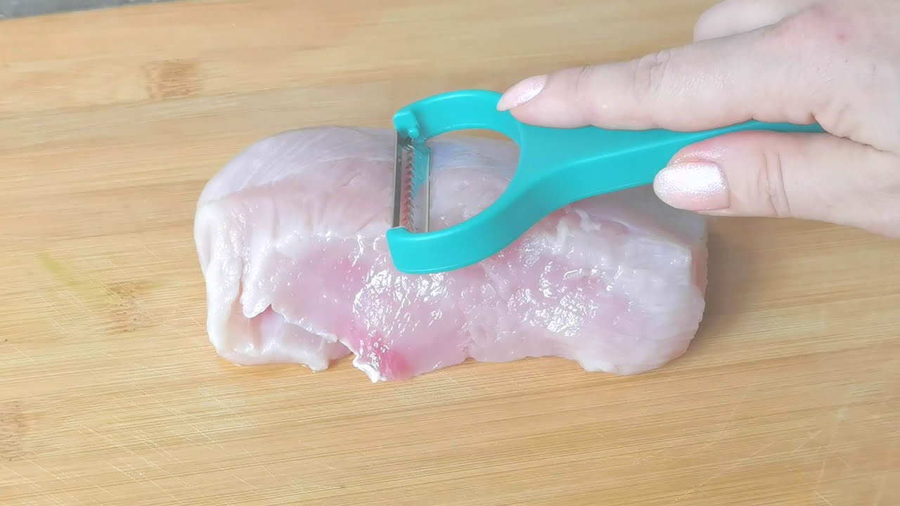 Трюк с овощечисткой! Отличный рецепт куриной грудки, без духовки смотреть онлайн