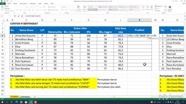 Belajar Rumus IF Dasar Secara Sederhana dan Simple Untuk Pemula | Excel 2013 смотреть онлайн