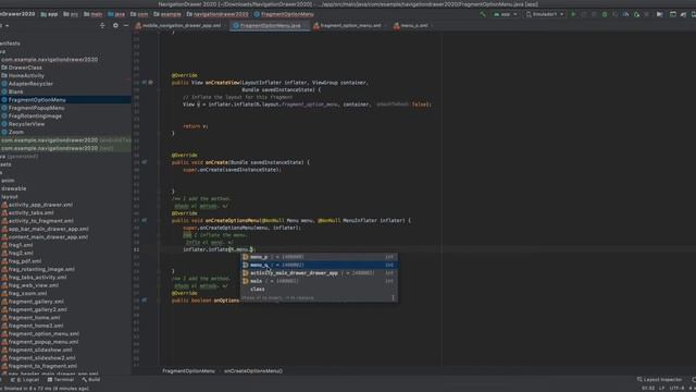 Options menu in Fragment. Menú de opciones en Fragmento. смотреть онлайн