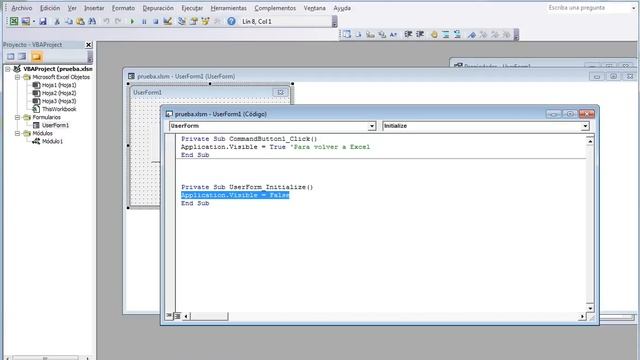 Abrir userform automáticamente y ocultar libro de excel. смотреть онлайн