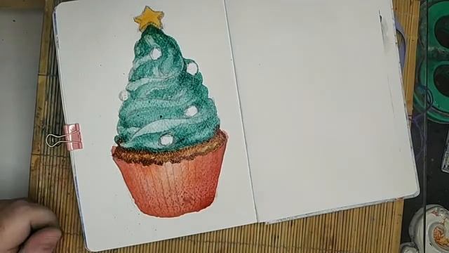 Как нарисовать десерт для нового года смотреть онлайн