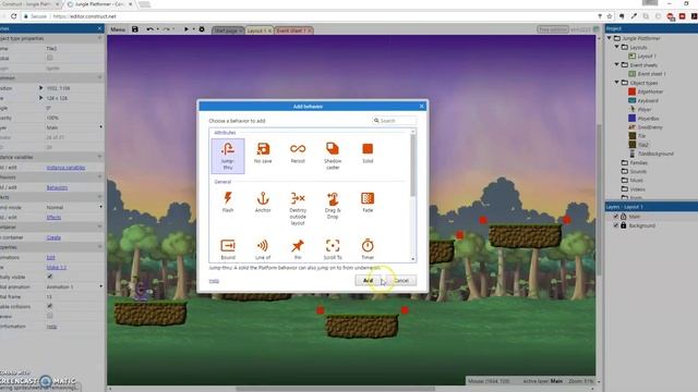 Make a 2D Platformer in Construct3 (10/10) - Jump-Thru Platforms and Parallax смотреть онлайн