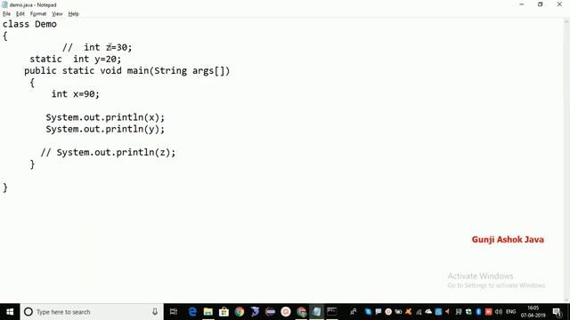 Instance |static |Local variables in Java In Telugu By Guni Ashok смотреть онлайн