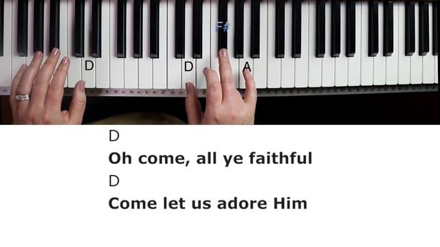 O Come Let Us Adore Him -Hillsong (Key of D)//EASY Piano Tutorial смотреть онлайн