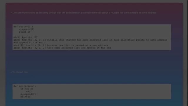 Why does PyCharm warn about mutable default arguments? How can I work around them? смотреть онлайн