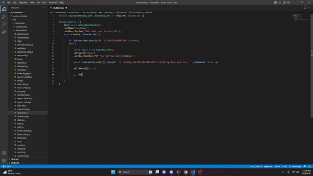 How to make a SHUT DOWN COMMAND for your Discord Bot! || Discord.js V14 смотреть онлайн