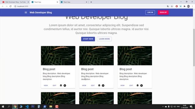 Верстка сайта React JS Material-UI - Практика адаптивности смотреть онлайн