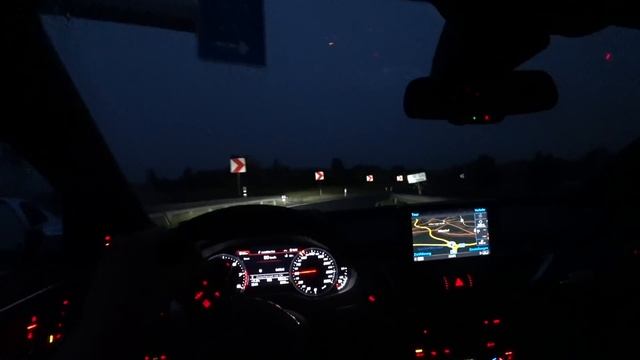 2018 Audi RS6 Performance 605HP AUTOBAHN (+300km/H) NIGHT POV DRIVE Onboard (60FPS)