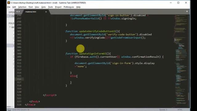Firebase Phone Number Authentication on Web with Material Design Lite in Hindi | Part - 8 смотреть онлайн